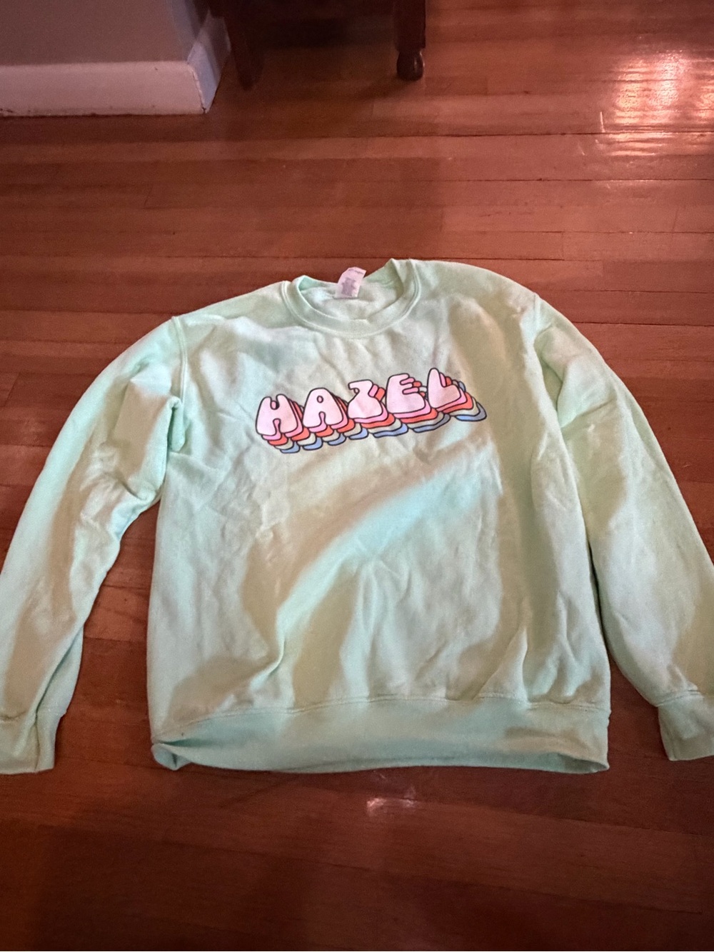 Hazel Boutique Graphic Crewneck  - Mint Green